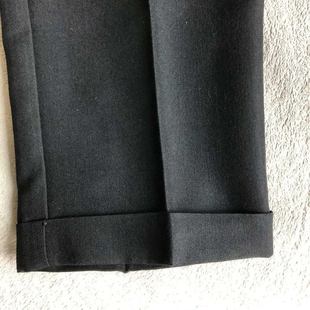 Claiborne Boys Gabardine Pleated Black Dress Pants